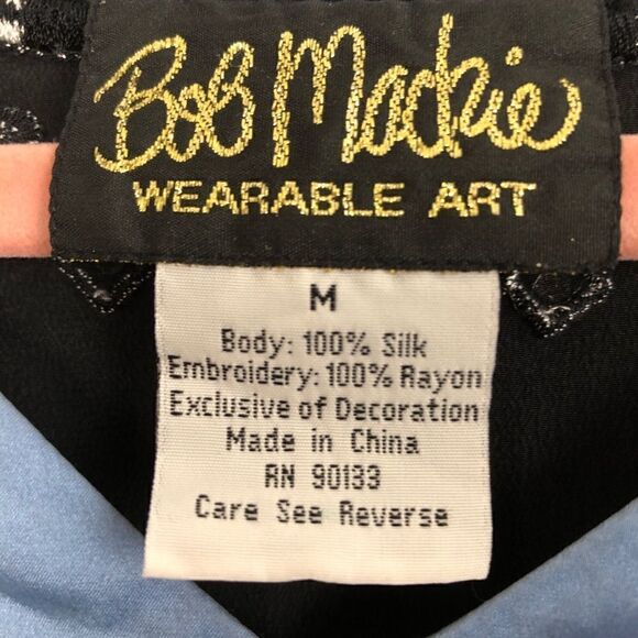 Bob Mackie Wearable Art Size M Black Tunic - Picture 8 of 8